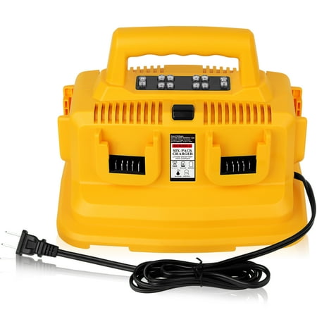 

TenHutt 20V Battery Charger Replacement for Dewalt Battery Charger Station 6 Port Charger Compatible with 20V/60V Battery DCB200 DCB201 DCB606 DCB612