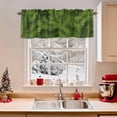 thumbnail image 2 of Green Sandpins Valances for Windows, 54 x 18in, Christmas Pine Leaf Winter Botanical Modern Rod Pocket Kitchen Valance Curtain Light Filtering Window Treatments for Living Room Bedroom, 1 Panel, 2 of 7