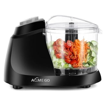 Mini Food Processor 1.5 Cup Meat &Vegetable Electric Food Chopper Detachable Small Food Grinder with Stainless Steel Blade for Dicing Mincing Blending Puree