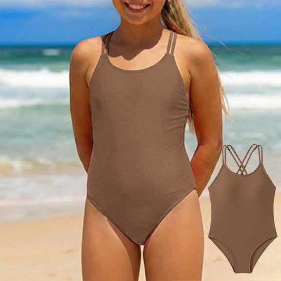 Kids Swimsuit Girls Green Kids One Piece Swimsuit Girls Bathing Suit for Girls 9-10 Years