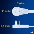 thumbnail image 3 of Cable de extensión Maximm Cable de 1 m, enchufe plano giratorio de 360°, 3 salidas, 3 of 9