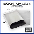 thumbnail image 2 of EcoSwift Brand Premium Poly Shipping Bag Waterproof Durable Self-Seal Mailer 2.35 Mil, 24 in. x 24 in. (Size 9), Solid Gray, 1000-Pack, 2 of 5