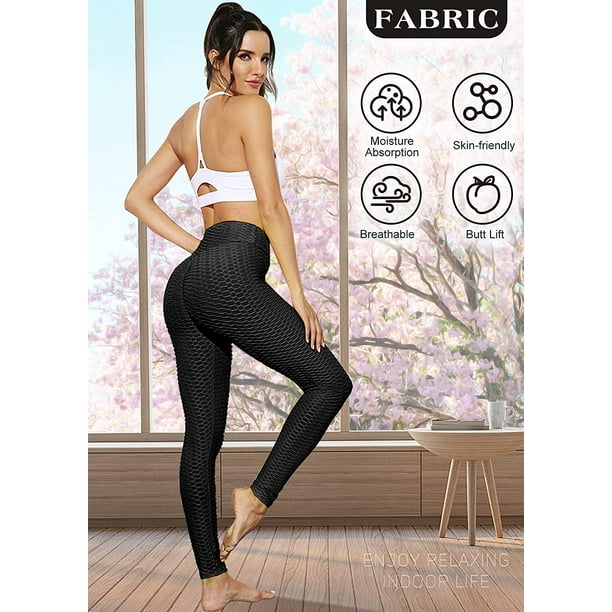 KSCD Womens Butt Lifting Leggings High Waist Anti Cellulite TikTok Yoga  Pants 