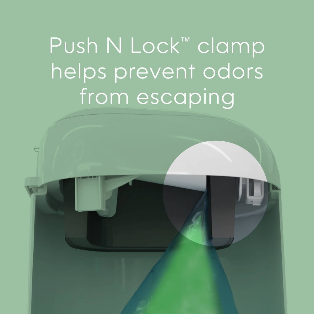 Classic Diaper Pail with Odor Locking Clamp and One-Hand Operation