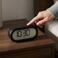 thumbnail image 2 of REGALWOVEN Loud Alarm Clock for Heavy Sleepers Three Alarms Battery Powered, Large LED Display for Bedroom, Dorm Room Black 5.9"L x 1.77"W x 2.75"H, 2 of 7