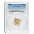 thumbnail image 1 of 1855 $1 Indian Head Gold Type 2 MS-61 PCGS, 1 of 3