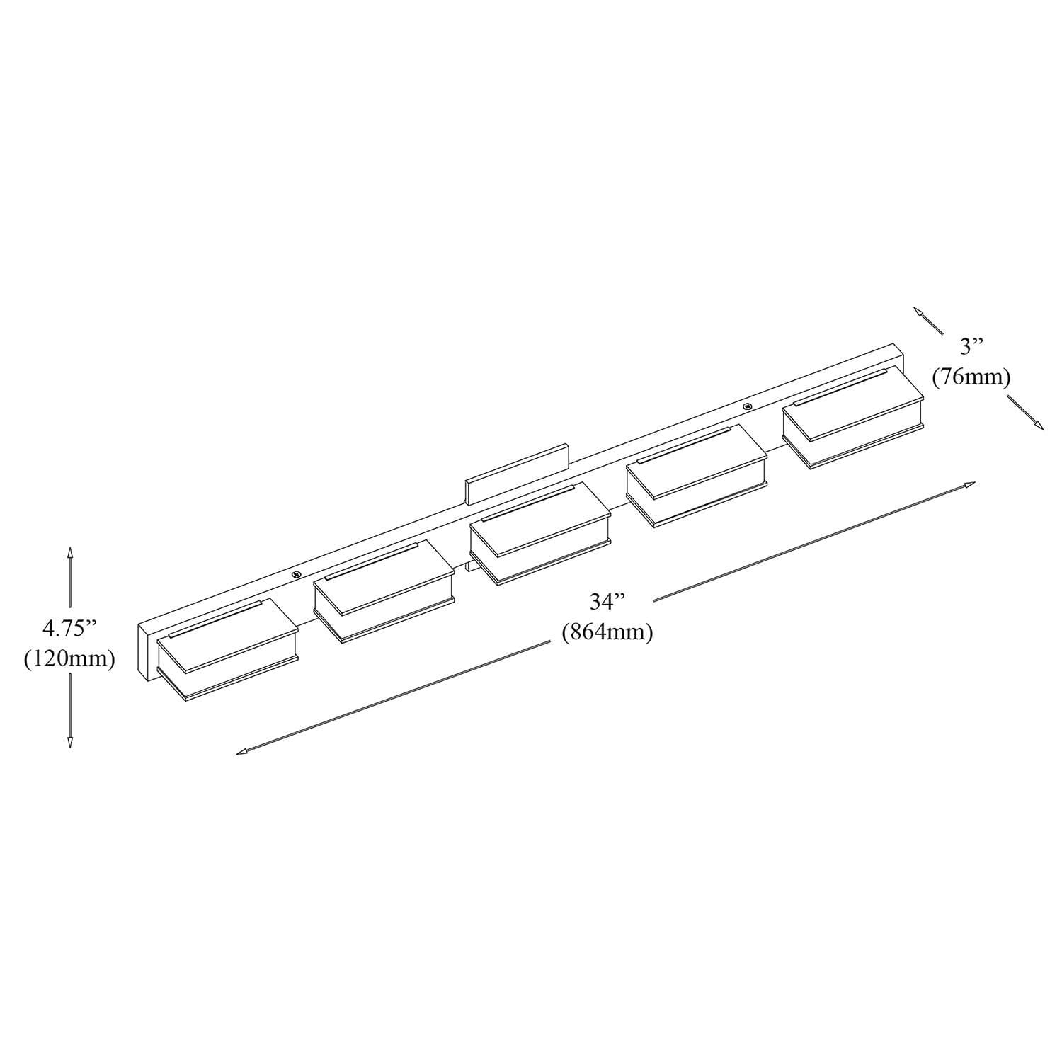 Dainolite VLD-215-5W-MB Vanity Lighting