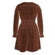thumbnail image 5 of Vestido de mujer con estampado de cuello en V de primavera casual de moda para mujer Fridja  yut5535, 5 of 8