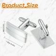thumbnail image 2 of relayinert Iron Geometric Shape Cufflinks Add Touch Of Sophistication To French Shirt Simple Stripes Cufflinks, 2 of 6