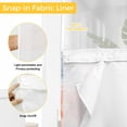 thumbnail image 6 of Spring Flowers No Hook Shower Curtain with Snap in Liner Watercolors Pink Blue Flower Eucalyptus Leaves Waterproof Bathroom Shower Curtain with See Through Top Window for Bathtub 72" x 78", 6 of 9