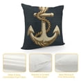 thumbnail image 4 of COMIO  Nautical Rudder Anchor Throw Pillow Covers Denim Texture Navy Blue Decorative Pillows Case Outdoor Cushion Covers for Couch Sofa Bed Home Decor, 4 of 5