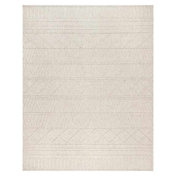 Gertmenian Malini Brindi Bohemian Moroccan Beige Area Rug, 8x10