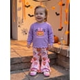 thumbnail image 6 of Toddler Baby Girls Halloween Outfit Long Sleeve Sweatshirt with Bell Bottom, 6 of 10
