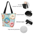 thumbnail image 6 of Fotbe Colorful Donut Pattern Beach Tote,Shoulder Handbag,Spacious Tote Bag,Lightweight Travel Bag,Versatile Shopping Bag, 6 of 9