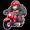 Gorilla On A Motorcycle, variant on samurai gorilla - Removable Patch