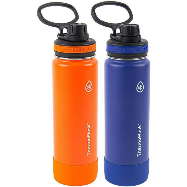 ThermoFlask 24oz Stainless Steel Insulated Water Bottles, 2pack