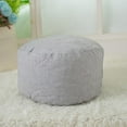thumbnail image 2 of Unstuffed Foot Rest Ottoman Pouf Cover, Washable Round Pouf Cover 16.5" x 12.5" Floor Pouf for Living Room Bedroom Nursery Kids Room Home Decor Cover, 2 of 5
