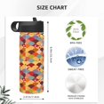 thumbnail image 4 of Uemuo Japanese Style Fish Scales Print 18oz Sports Insulated Kettle, Water Bottle, Outdoor Sports Bottle, Insulated Hydration Bottle with Handle & Flip Straw, 4 of 8