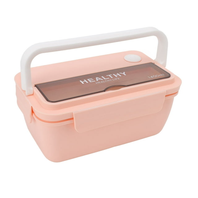 Lunch Container, Bento Box Microwave Safe Portable With Chopsticks For Students Purple,Green,Blue Yellow,Pink