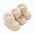 thumbnail image 5 of NOLDARES Baby Booties Infant Newborn Boys Girls Slippers Warm Crib Sock Shoes Indoor First Walker Prewalker(Beige,2), 5 of 9