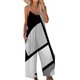 thumbnail image 1 of ICHUANYI Clearance Women Print Jumpsuit Pajamas Casual Sling Wide Leg Long Pants(Gray, M) ICHUANYI WER2023081008428, 1 of 5