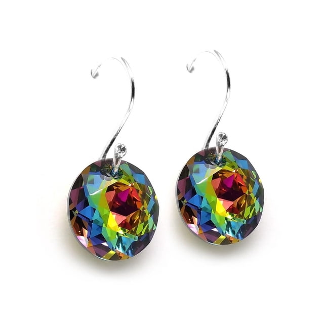 Aretes Zvezda Classic color Vitral plata .925 Zvezda ZAR-CLAS14-VIT