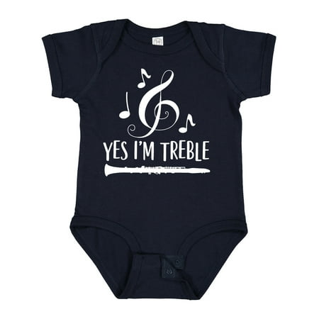 

Inktastic Funny Clarinet Gift Yes I m Treble Gift Baby Boy or Baby Girl Bodysuit