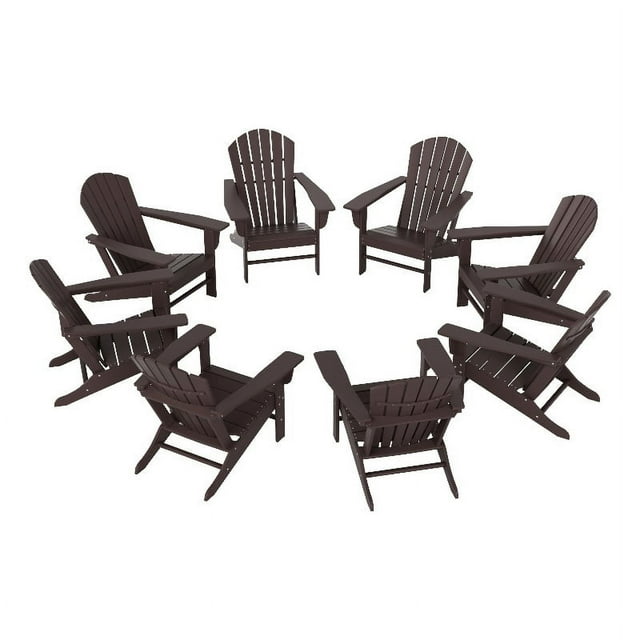 Portside Chaises Adirondack Classiques d'Extérieur (Ensemble de 8)