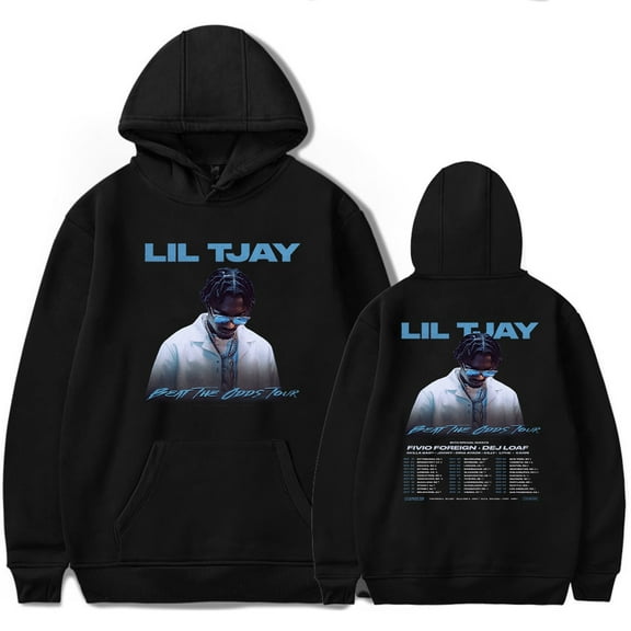 Lil Tjay Beat The Odds world Tour 2023 Hoodies Merch Rapper pop graphics print Unisex Trendy Casual Streetwear Sweatshirt