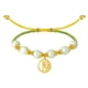 thumbnail image 1 of Pulsera de plata 925 tejida con cuentas y jade nefrita para mujer, 1 of 2