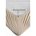 thumbnail image 2 of Couture Charm Twin-XL (39"x80") Fitted Sheet - Bottom Sheet Fits Upto 23-26" Deep Pocket - Soft 600-TC Egyptian Cotton - Easy Care -1 Fitted Sheet Only (Solid, Beige), 2 of 4