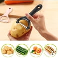 thumbnail image 2 of Peladores ZHAOCHENG de 2 piezas pelador de piel pelador de frutas pelador de patatas negro, 2 of 5