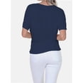 thumbnail image 2 of Women's Short Sleeve V Neck Dolman Top Tshirt, 2 of 4