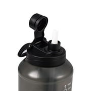Mainstays Water Bottle, 64 fl oz, Translucent Black, 2-in-1 Straw/Chug Lid, Plastic