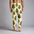 thumbnail image 5 of Wutalume Men's Drawstring Pocket Cuffed Casual Pants with Christmas Print, Soft Home Sleep Pants for Lounge, Holiday Wear, and Comfortable Relaxation,Yellow 3XL, 5 of 7