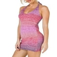thumbnail image 4 of MesaSe Robe Moulante en Tricot Imprimé pour Femmes Y2K Robes Ajourées Sans Manches Robe de Plage d'Été, 4 of 5