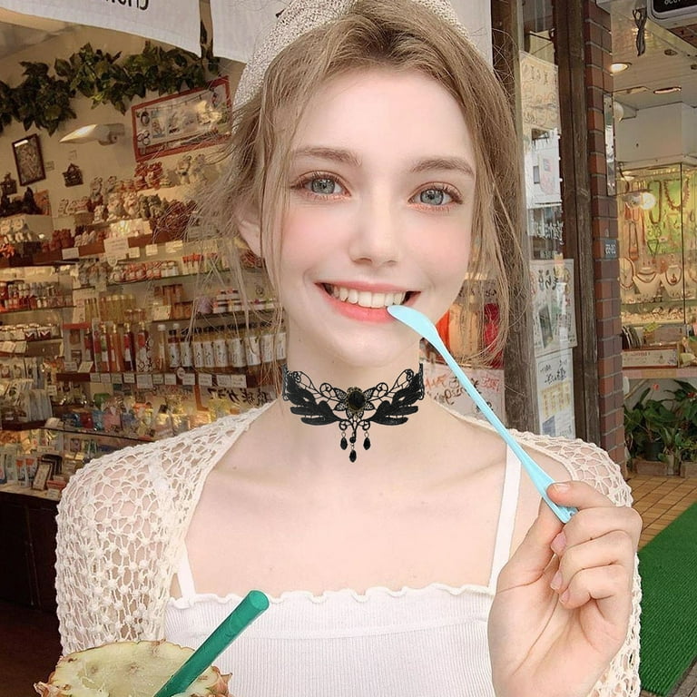 Necklaces Black Velvet Choker Set Classic Gothic Tattoo Lace