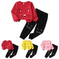 thumbnail image 6 of eczipvz Infant Girl Outfits Baby Girl Clothes Toddler Sweatsuit Infant Girls Outfits Set Baby Clothes for Girls Red,5-6Years, 6 of 8