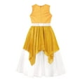 thumbnail image 4 of IEFIEL Kids Girls Church Praise Worship Dress Bronzing Sleeveless Metallic Celebration of Spirit Dance Dress Gold 6, 4 of 5