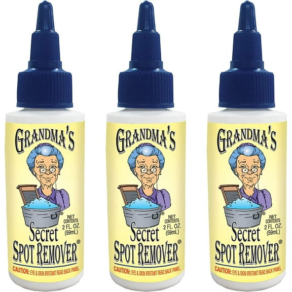 Grandma's Secret Spot Remover - Chlorine, Bleach and Toxin-Free Stain Remover - Stain Remover for Clothes - Fabric Stain Remover Removes Oil, Paint, Blood and Pet Stains pack of 3