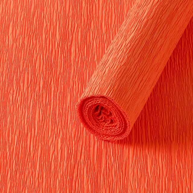 XmhyTop-A rollos de papel crepé de 250 x 50 cm, ideal para decoración de fiestas, manualidades y suministros de bricolaje, color naranja y rojo.