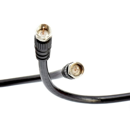 300 Ohm Tv Cable (THE CIMPLE CO - Coaxial Cable (Coax Cable) 25ft with Easy Grip Connector Caps| Black | 75 Ohm RG6 F-Type Coaxial TV Cable - 25 Feet)