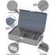 thumbnail image 3 of Caja de almacenamiento para casetes (2 unidades), resistente al polvo y con tapa, apilable, con capacidad para 96 casetes, 43,7 x 5,9 x 6,5 cm, color gris, 3 of 7