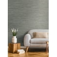 thumbnail image 4 of Advantage Alton Grey Faux Grasscloth Wallpaper, 4 of 5