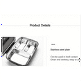thumbnail image 6 of Easy-Clean Container for Students & Office Workers,Leak-Proof Stainless Steel Lunch Box with 3 Compartments Blue, 6 of 7
