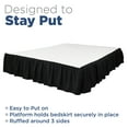 thumbnail image 5 of Martex Queen Bed Skirt | Ruffled 100% Microfiber Dust Ruffle | 16" Drop | Black, 5 of 8