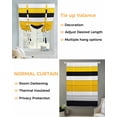 thumbnail image 3 of Farmhouse Yellow Tie Up Curtains for Window, Thermal Insulated Balloon Shade Adjustable Rod Pocket Curtains Valance Panels for Kitchen Bathroom Cafe 52 x 45 Gradient Black White Wood Grain Retro, 3 of 6