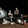 thumbnail image 4 of Halloween Skeleton Statue Gothic Reading Figurines For Indoor Decor Fireplace Bookshelf & Display Halloween Decor Sculpture For Themed, 4 of 4