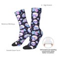 thumbnail image 4 of Sigee crystal flower Skull for Contrast Design Soft Moisture-Wicking Socks Crew Casual Athletic Stretchy Loose Middle Tube Socks, 4 of 6