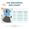 thumbnail image 2 of Mikrdoo Kid Girls Back-to-School Season 2Pcs Striped Short Sleeve Bow Tie Shirts JK Pleated Skirt Set Preppy Style Summer Clothes 7-14, 2 of 9